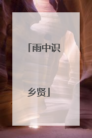 雨中识乡贤