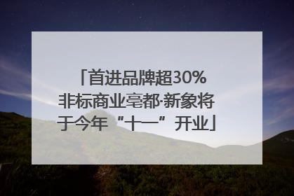 首进品牌超30% 非标商业亳都·新象将于今年“十一”开业