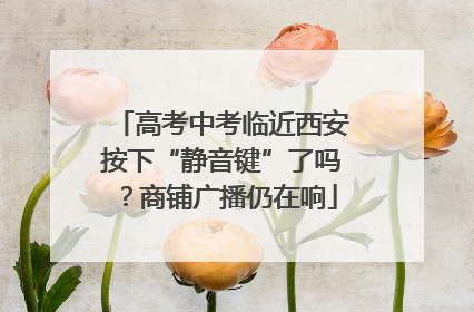 高考中考临近西安按下“静音键”了吗？商铺广播仍在响
