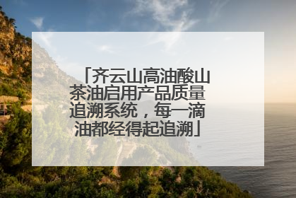 齐云山高油酸山茶油启用产品质量追溯系统，每一滴油都经得起追溯