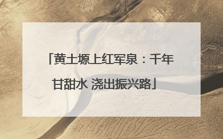 黄土塬上红军泉：千年甘甜水 浇出振兴路