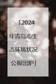 2024年青岛市生态环境状况公报出炉