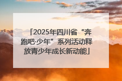 2025年四川省“奔跑吧·少年”系列活动释放青少年成长新动能