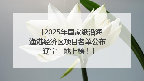 2025年国家级沿海渔港经济区项目名单公布 辽宁一地上榜！
