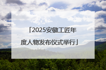 2025安徽工匠年度人物发布仪式举行