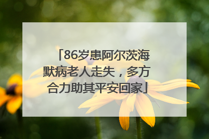 86岁患阿尔茨海默病老人走失，多方合力助其平安回家