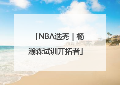 NBA选秀｜杨瀚森试训开拓者