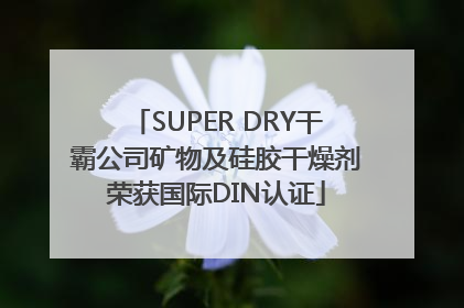 SUPER DRY干霸公司矿物及硅胶干燥剂荣获国际DIN认证