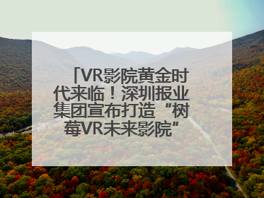 VR影院黄金时代来临！深圳报业集团宣布打造“树莓VR未来影院”_深圳新闻网